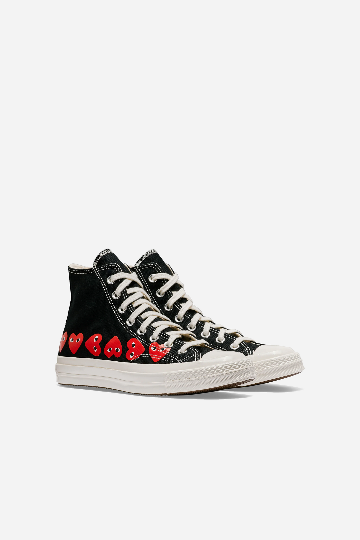 Multi Red Heart Chuck Taylor Hi Black