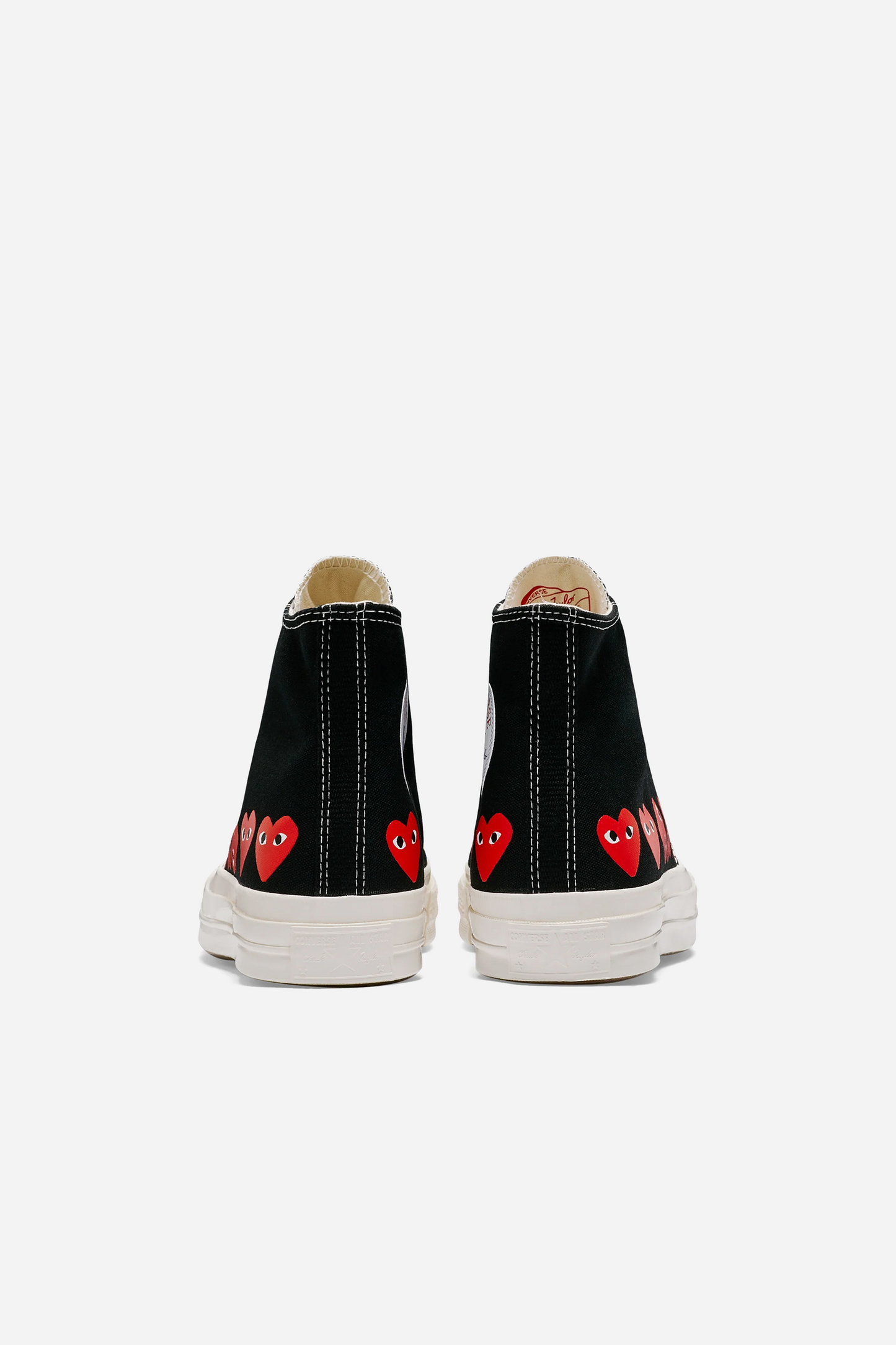 Multi Red Heart Chuck Taylor Hi Black