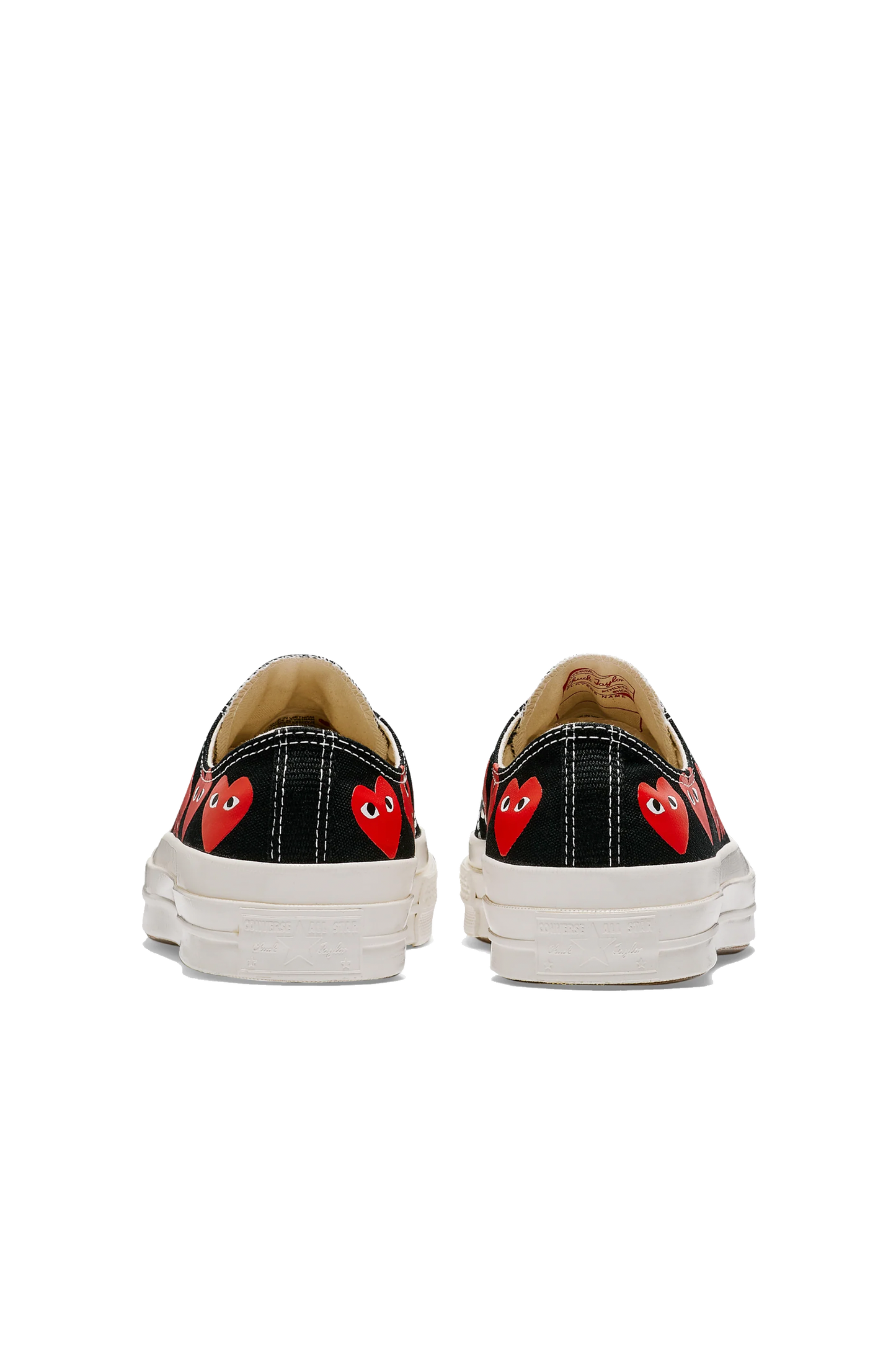 Multi Red Heart Chuck Taylor Low Black