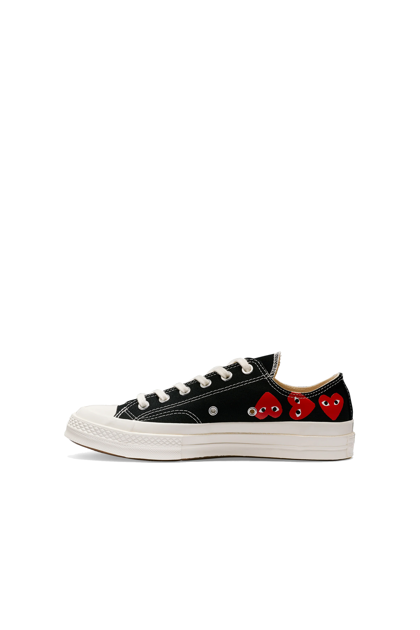 Multi Red Heart Chuck Taylor Low Black