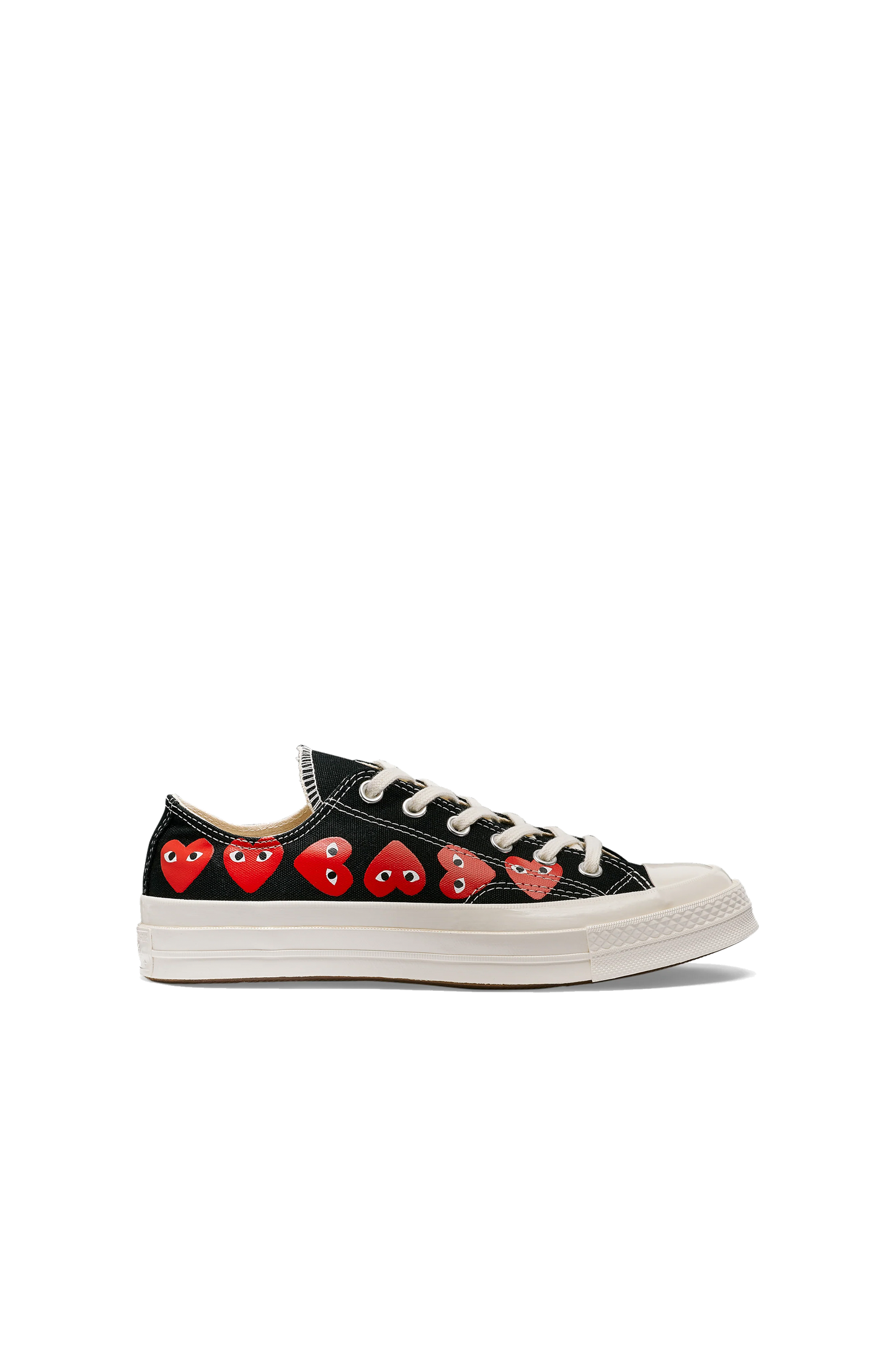 Multi Red Heart Chuck Taylor Low Black