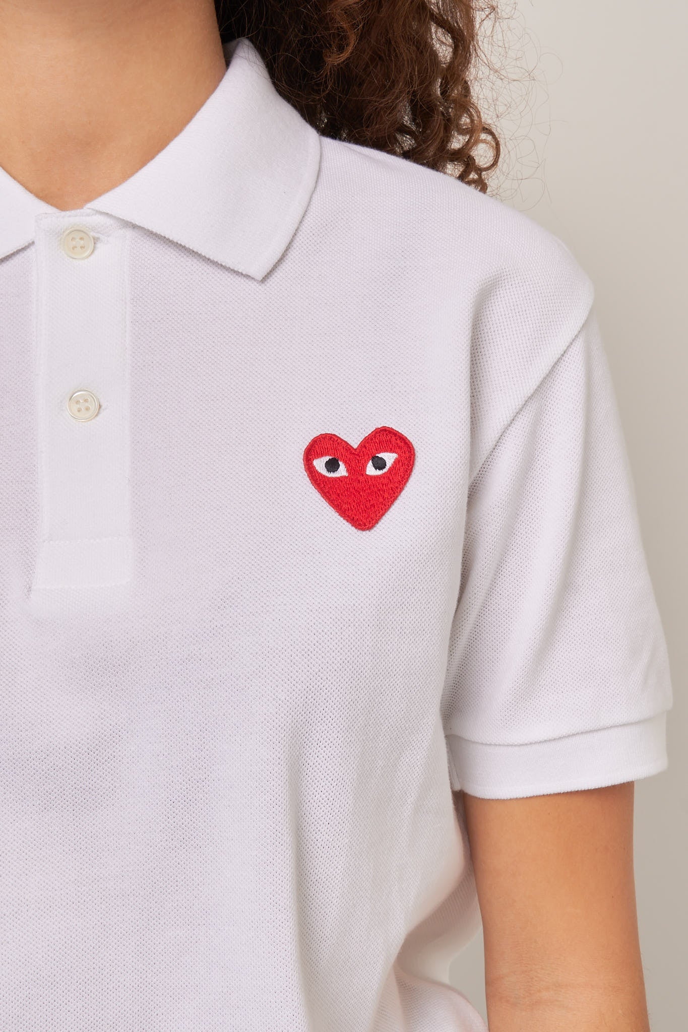Red Heart Polo Shirt White L - Main Image