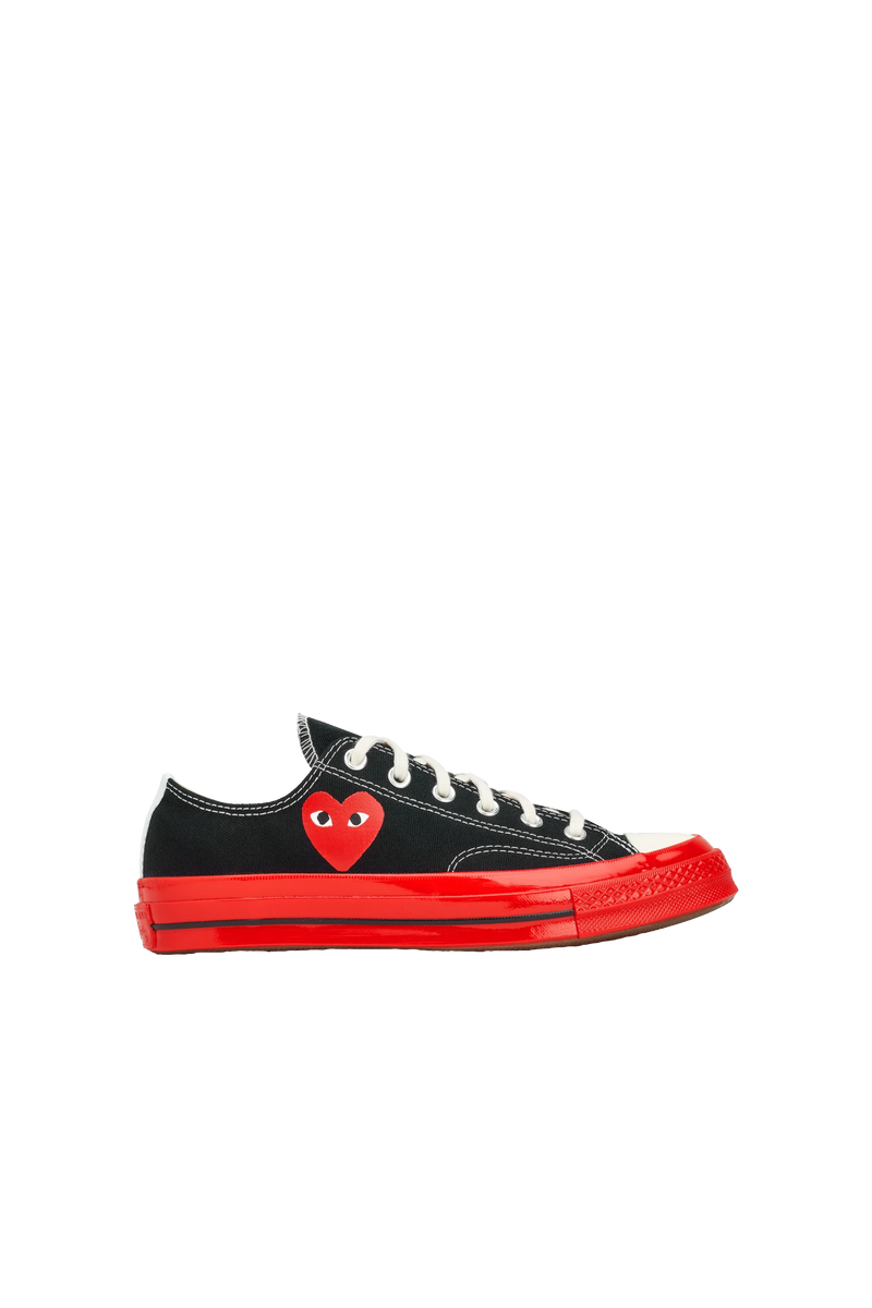 Cdg converse black low on feet cheap