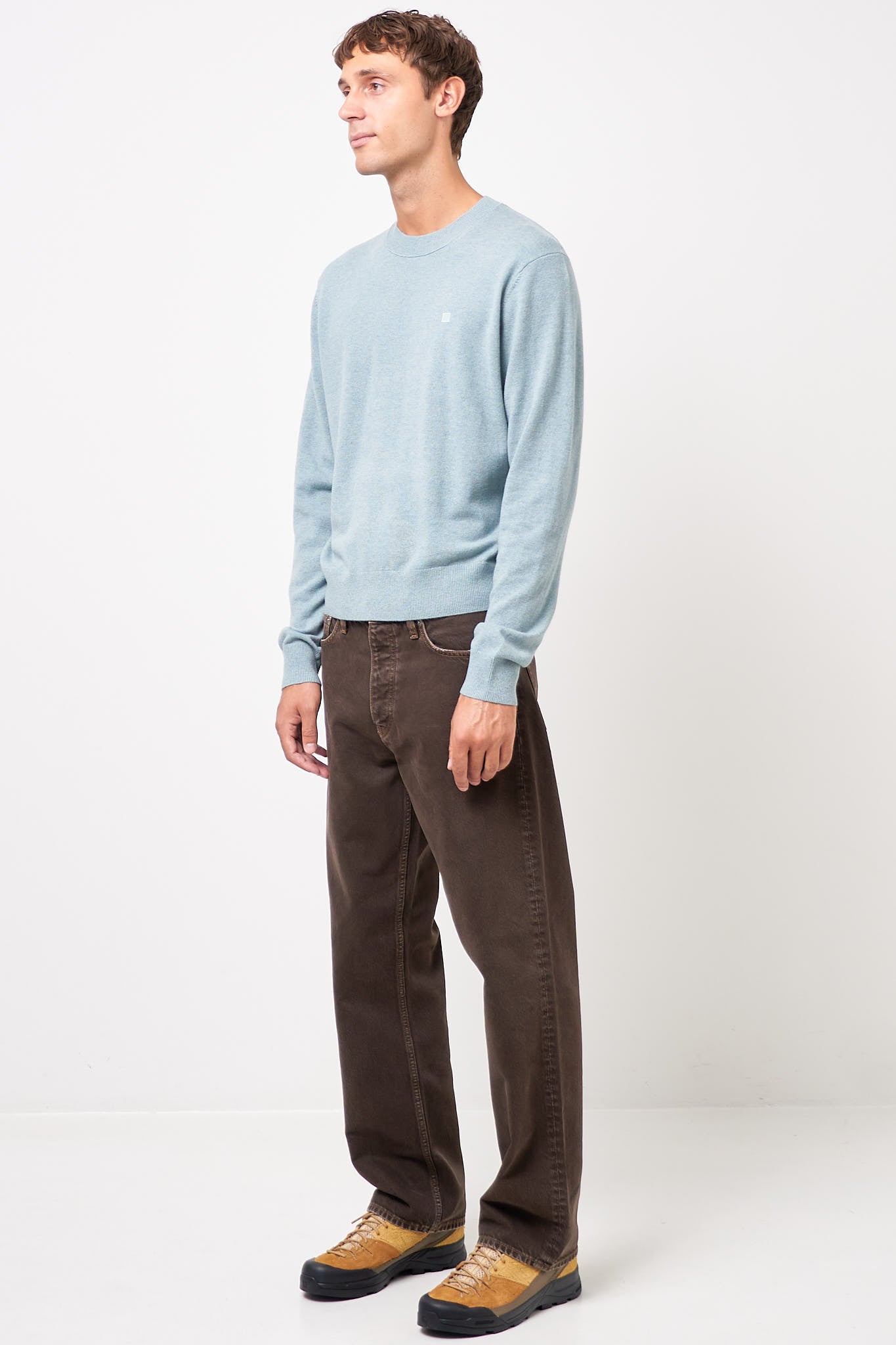 Acne Studios - Crewneck Wool Jumper Dusty Blue – STRØM