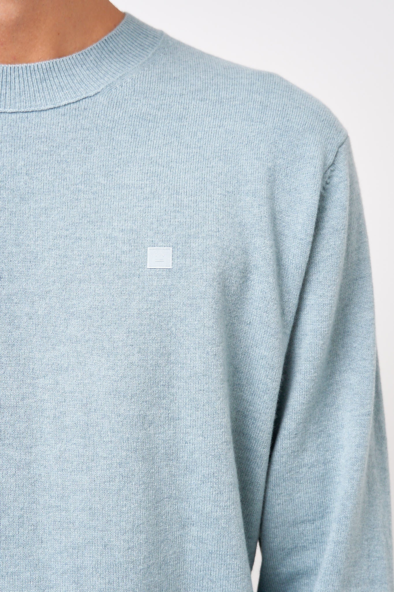 Acne Studios - Crewneck Wool Jumper Dusty Blue – STRØM