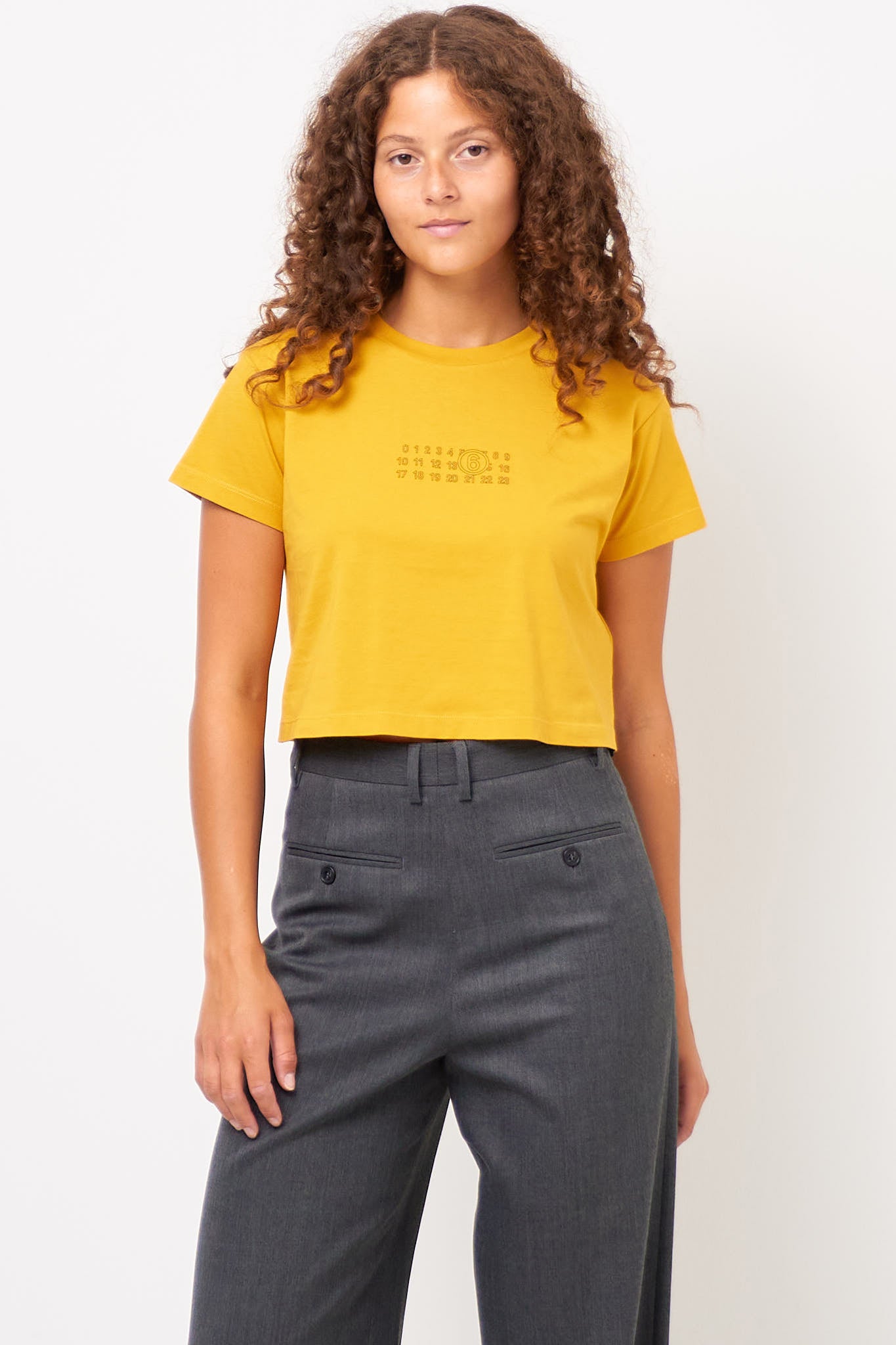 HERMÈS by martin margiela コットンTシャツ　イエロー MM6 Maison Margiela - Cropped T-Shirt Yellow – STRØM