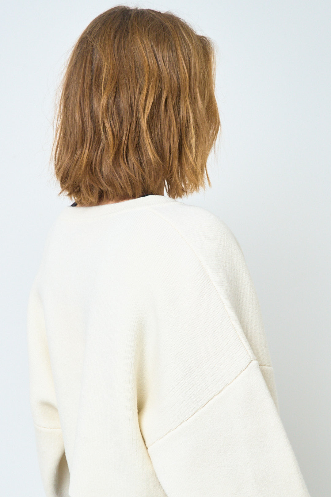 Cropped Oversized Cardigan Milk