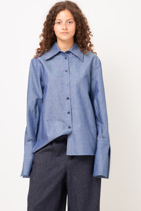 Cuff Shirt Linen Denim