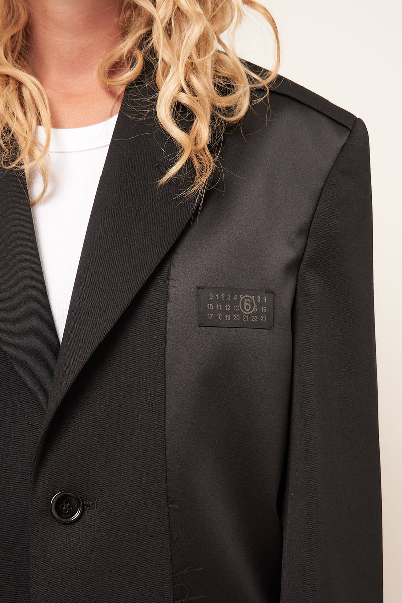 Deconstructed Suit Jacket Black