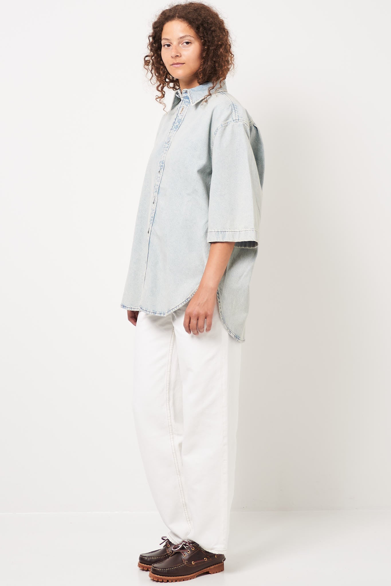 Denim Button Up Shirt Indigo Blue