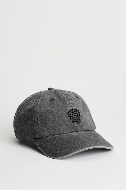 Distressed Dad Cap Faded Black