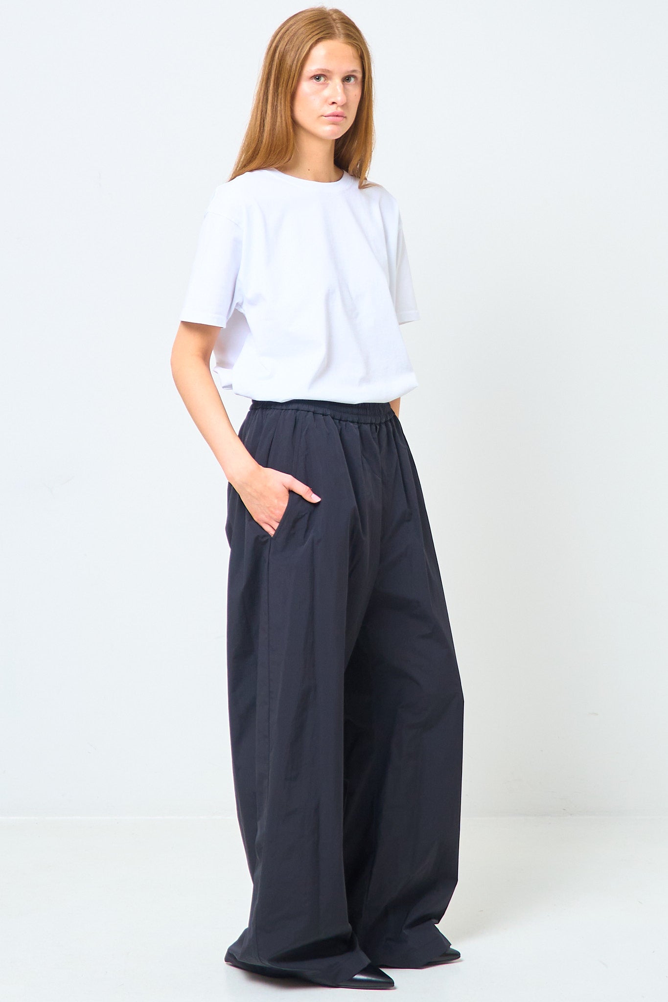 Straight Leg Track Pants Black