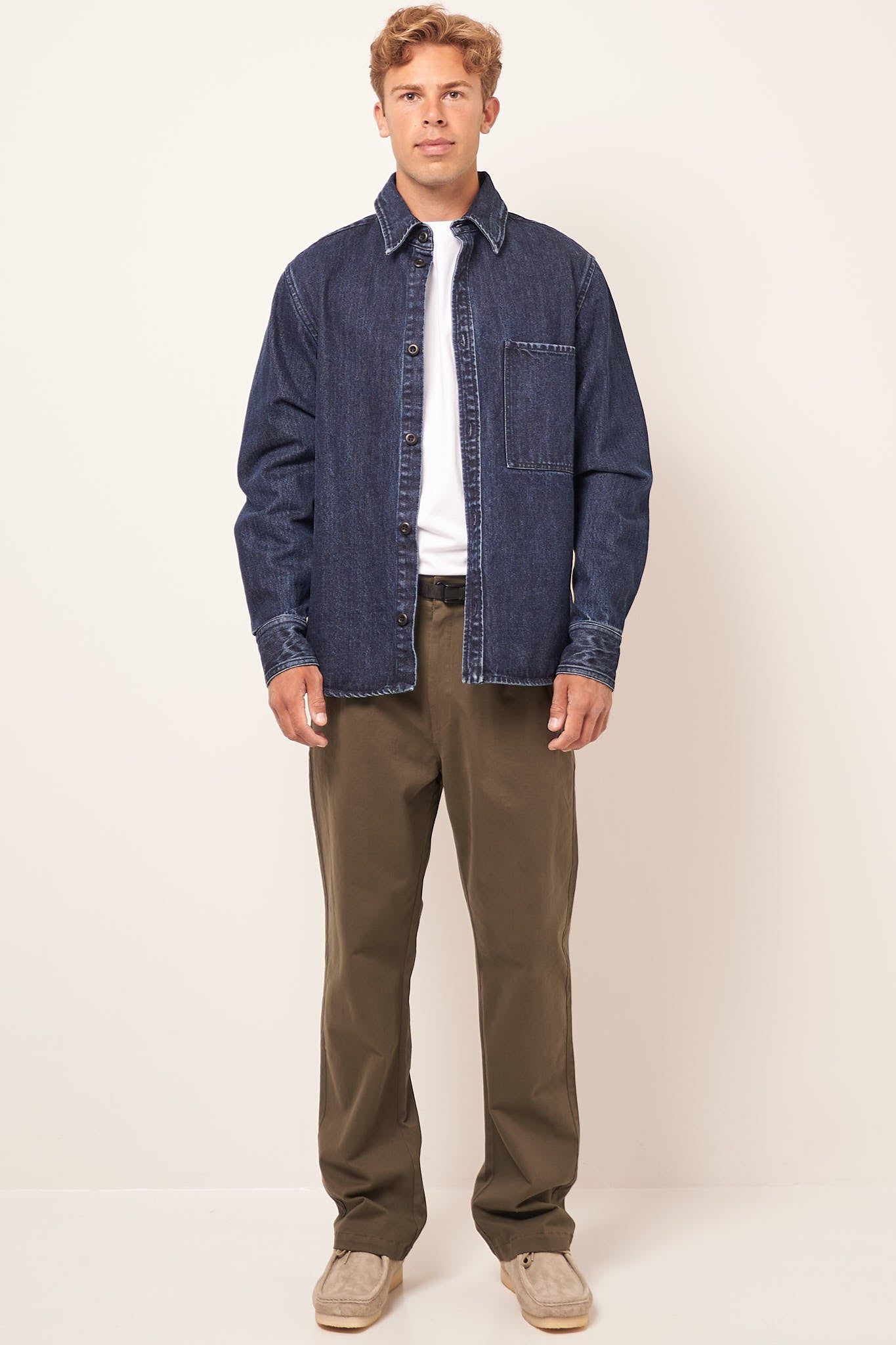 Flow Overshirt Washed Blue Denim