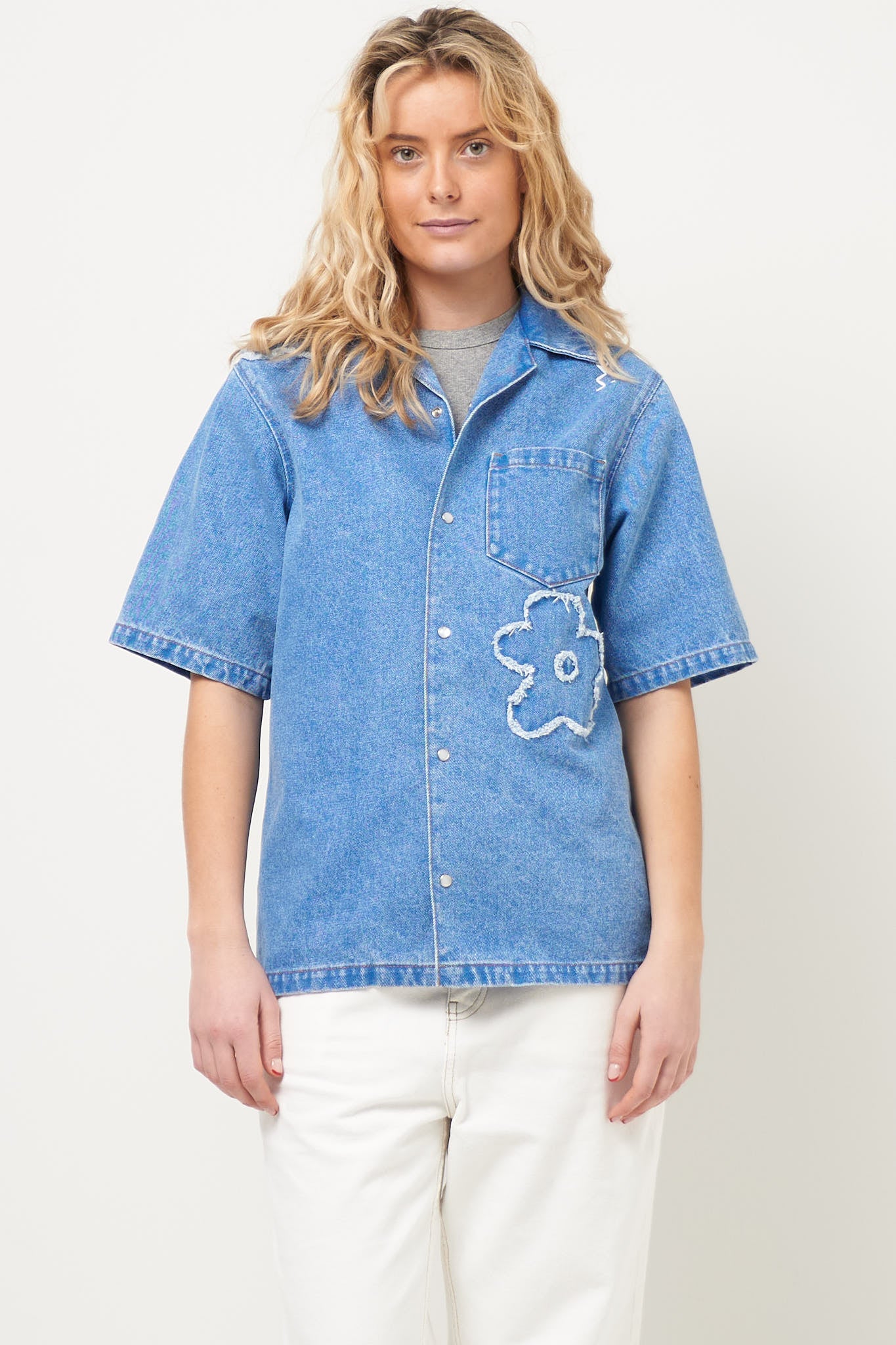 Flower Denim Shirt