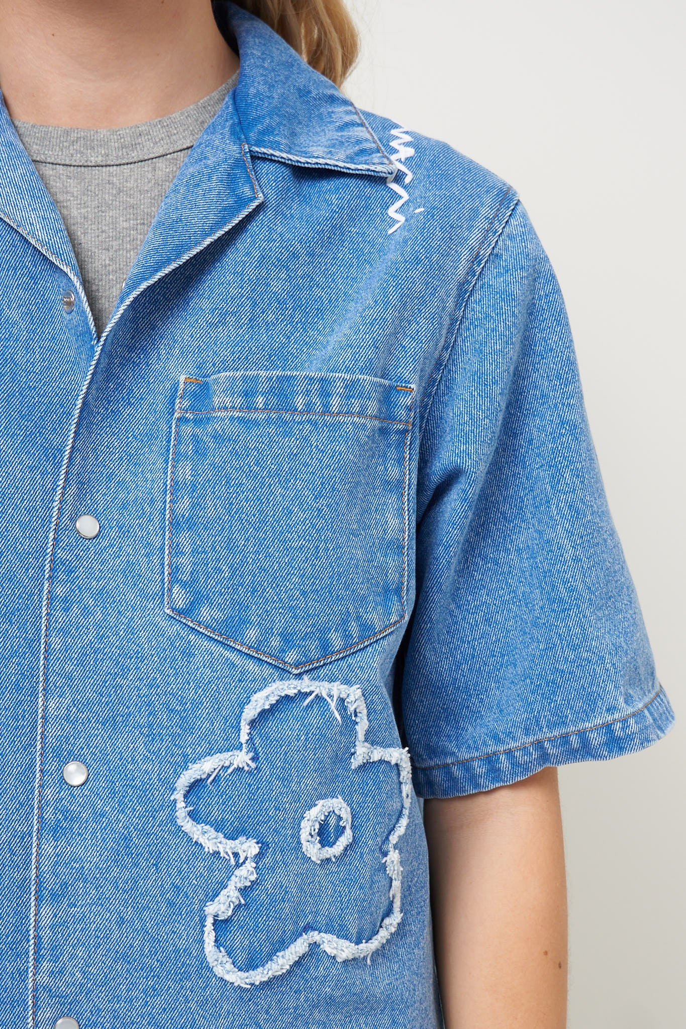 Flower Denim Shirt