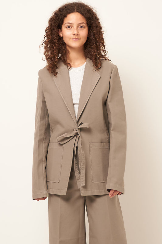 Garment-Dyed Cotton Blazer Dove