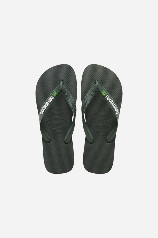 Havaianas Brasil Logo Green Olive