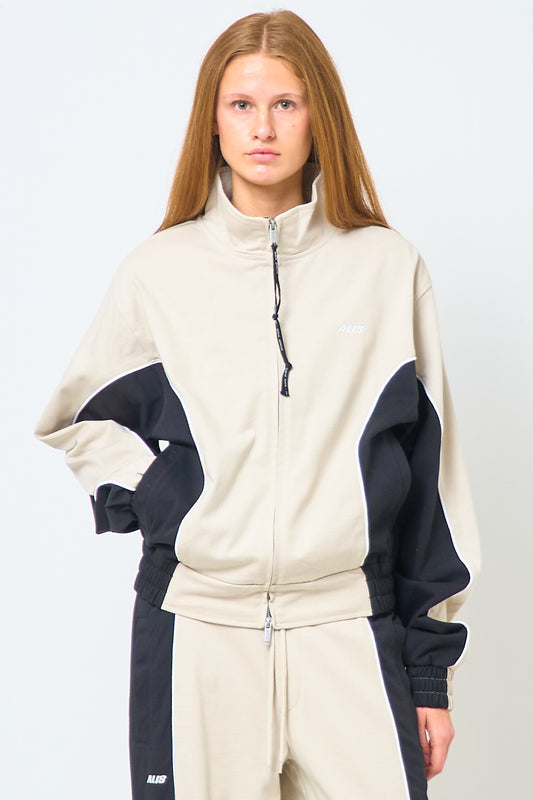 Hristo Tony Fit Track Top Black/Sand