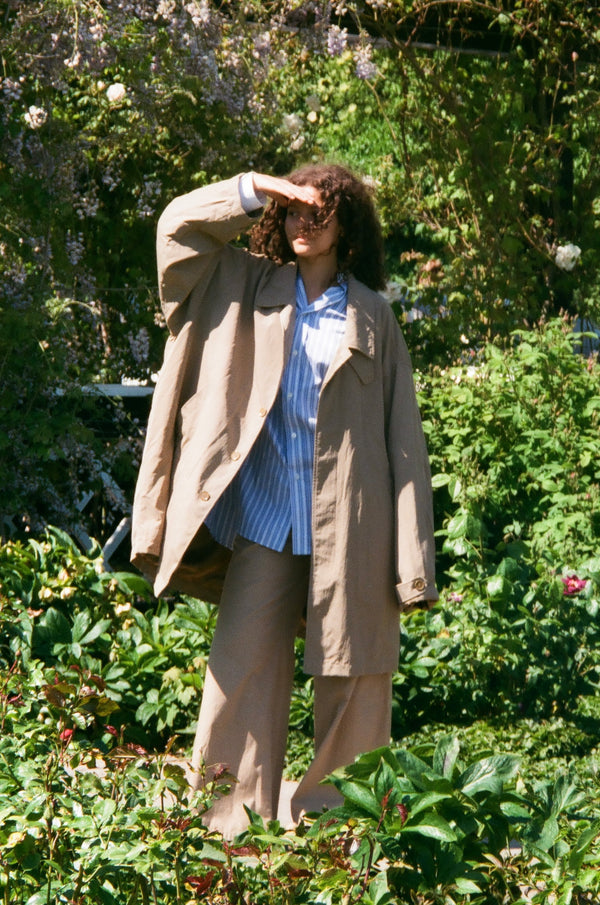 Nylon Car Coat Sand