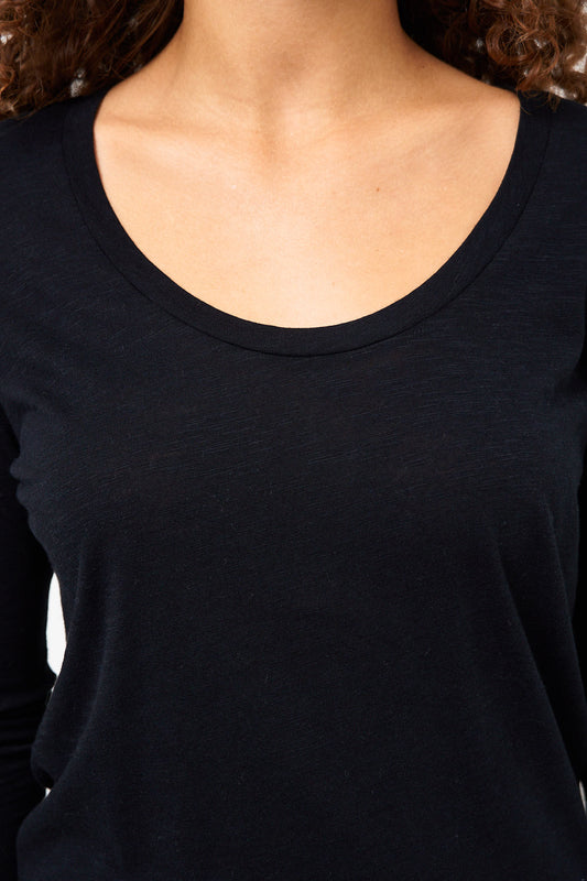 Jacksonville Round Neck LS T-shirt Black