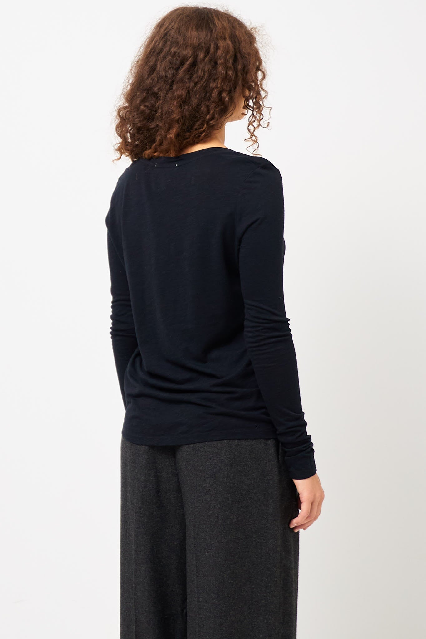 Jacksonville Round Neck LS T-shirt Black