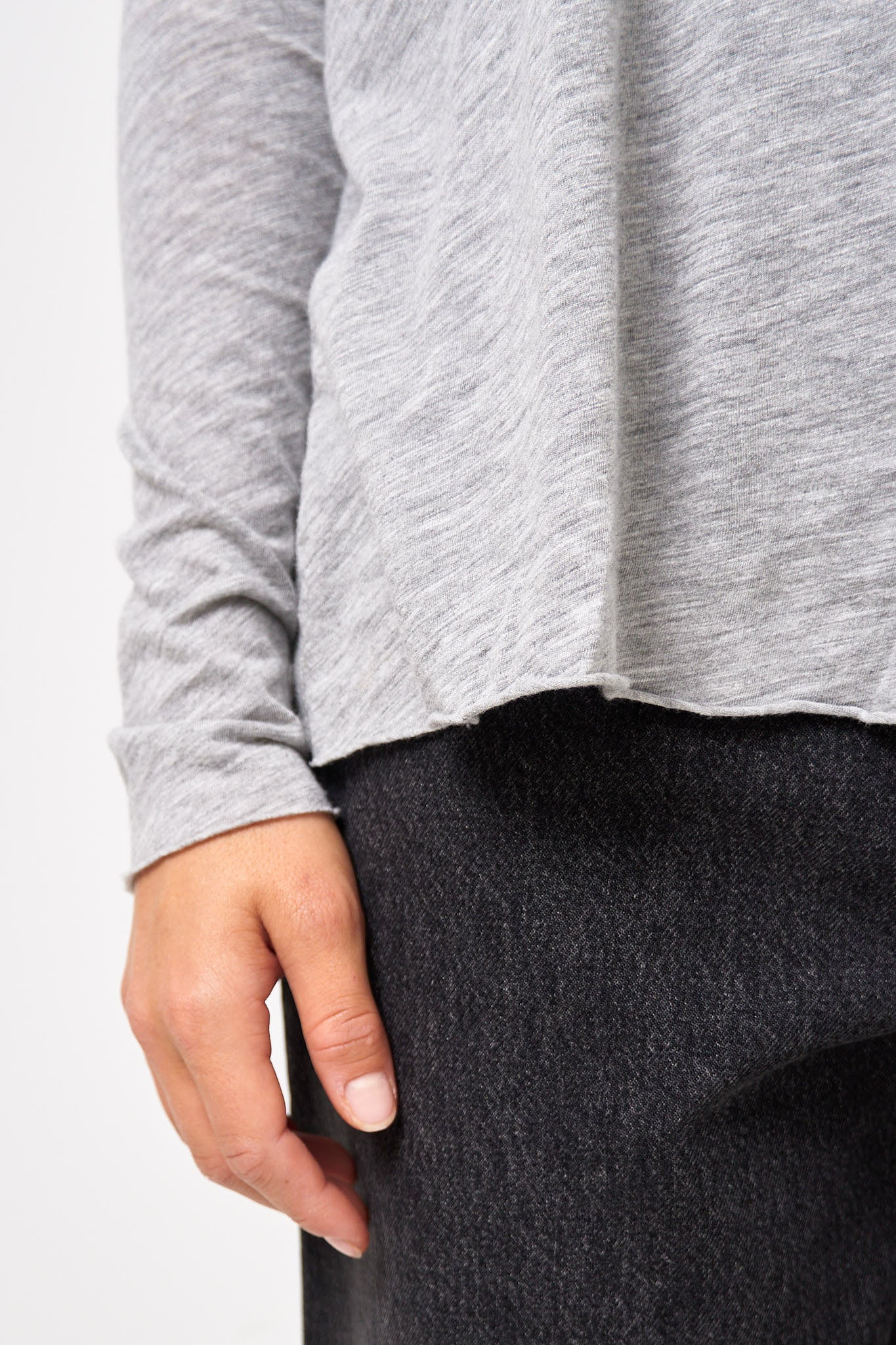 Jacksonville V-neck LS T-shirt Heather Grey