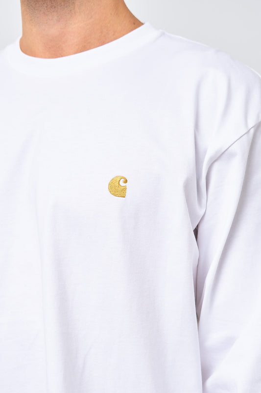 L/S Chase T-Shirt White/Gold