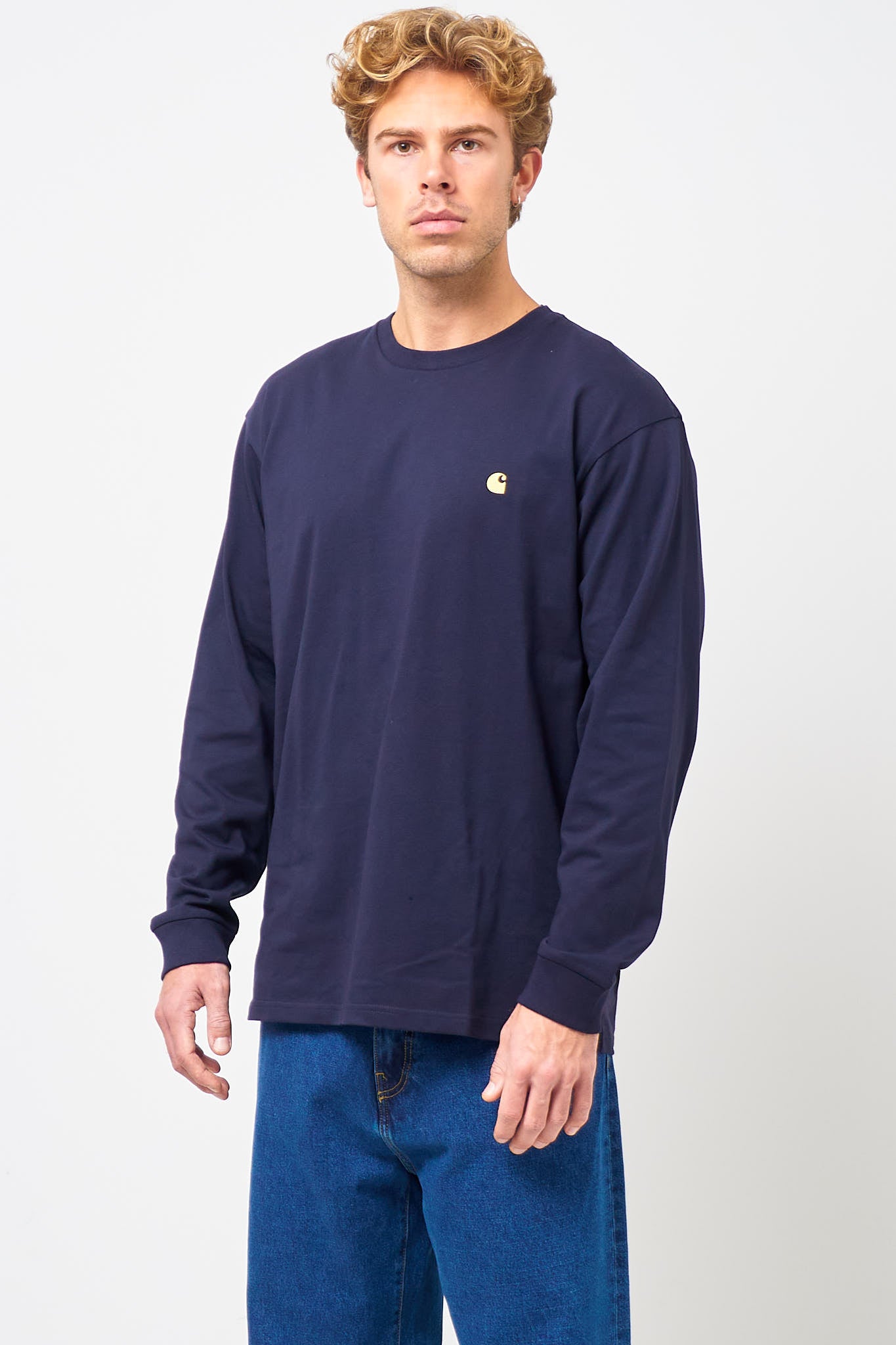 L/S Chase T-shirt Dark Navy/Gold