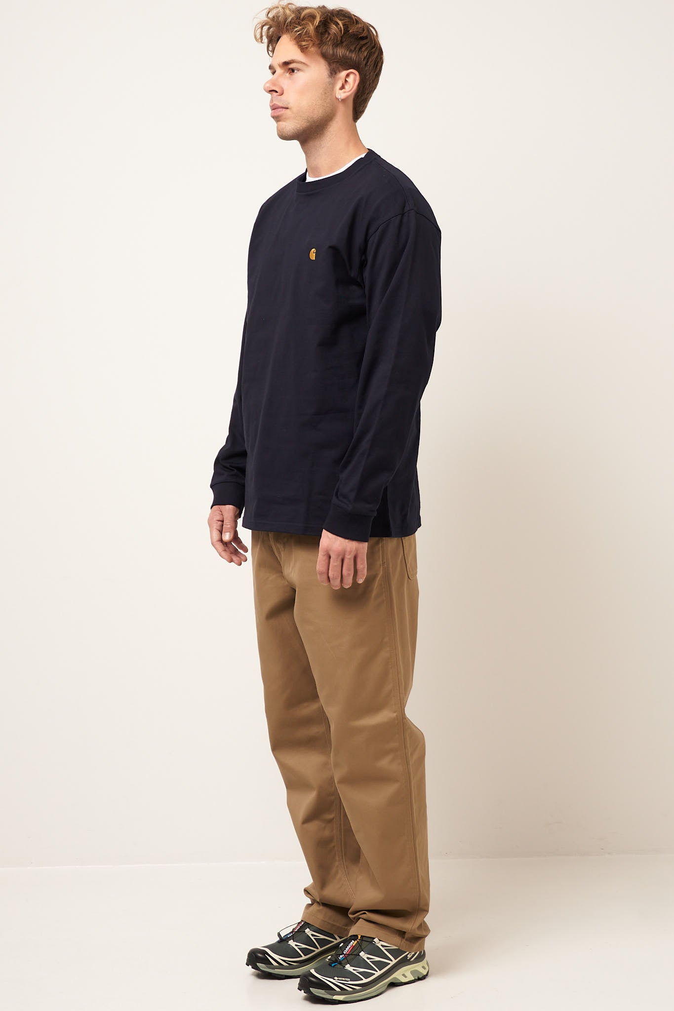 L/S Chase T-shirt Dark Navy/Gold