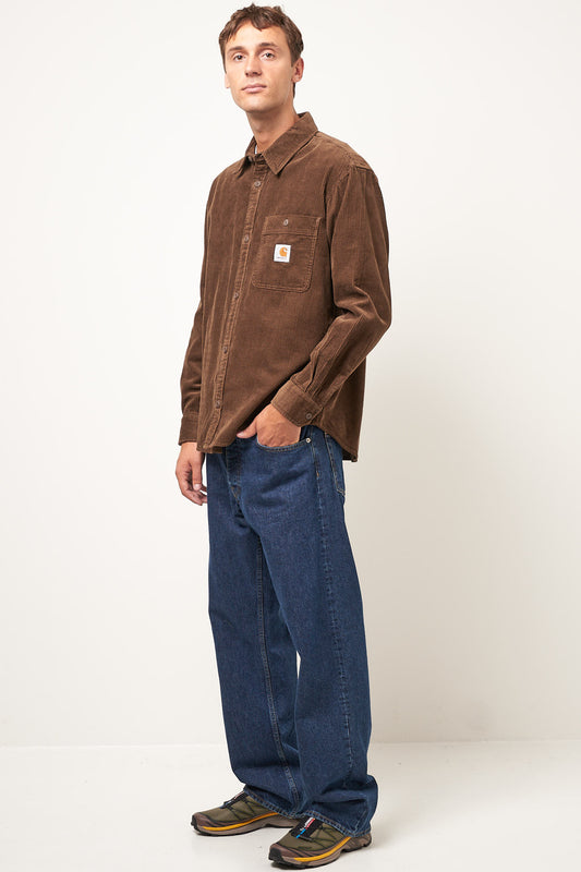 L/S Flint Shirt Chocolate Rinsed