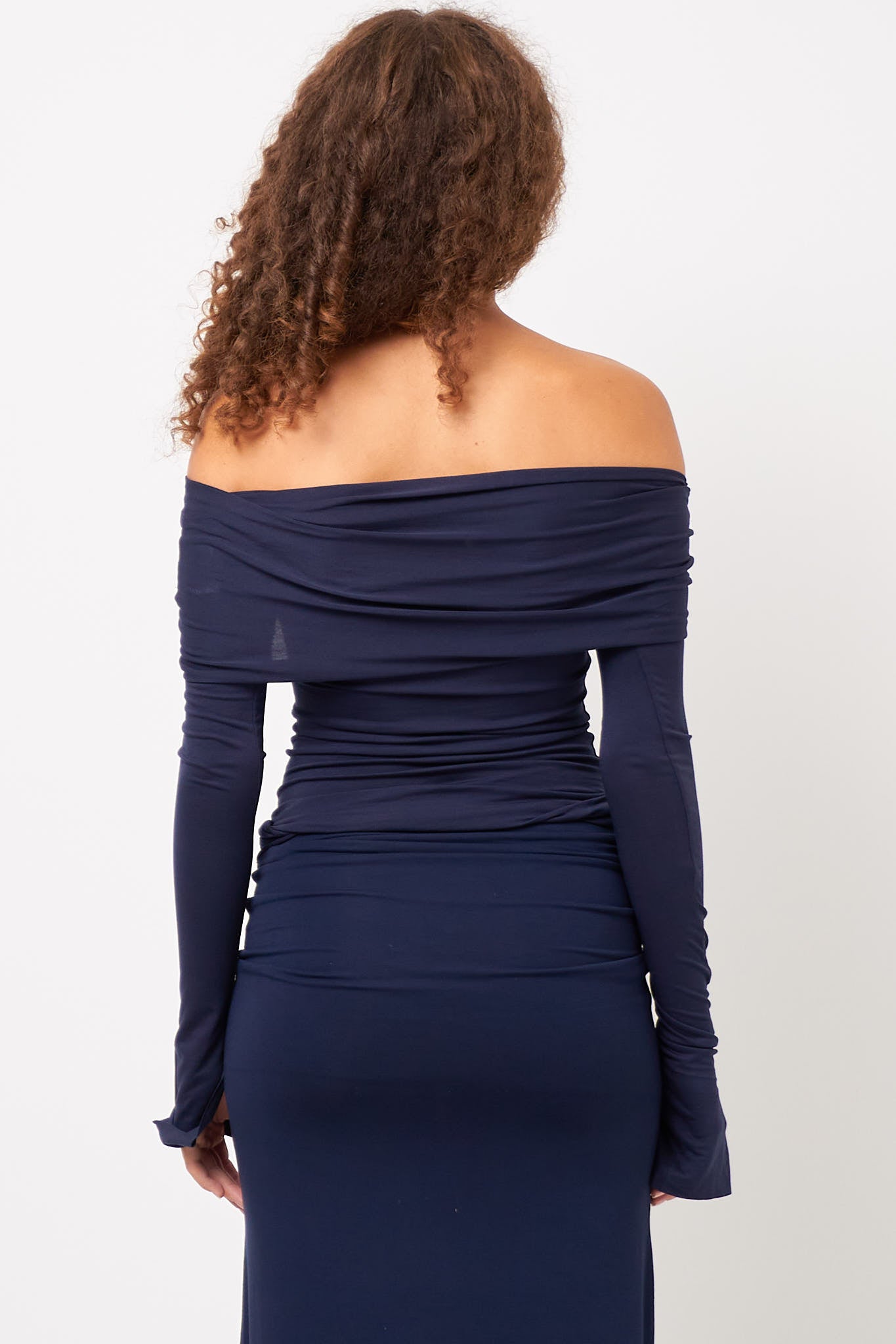 L/S Off-Shoulder Top Navy