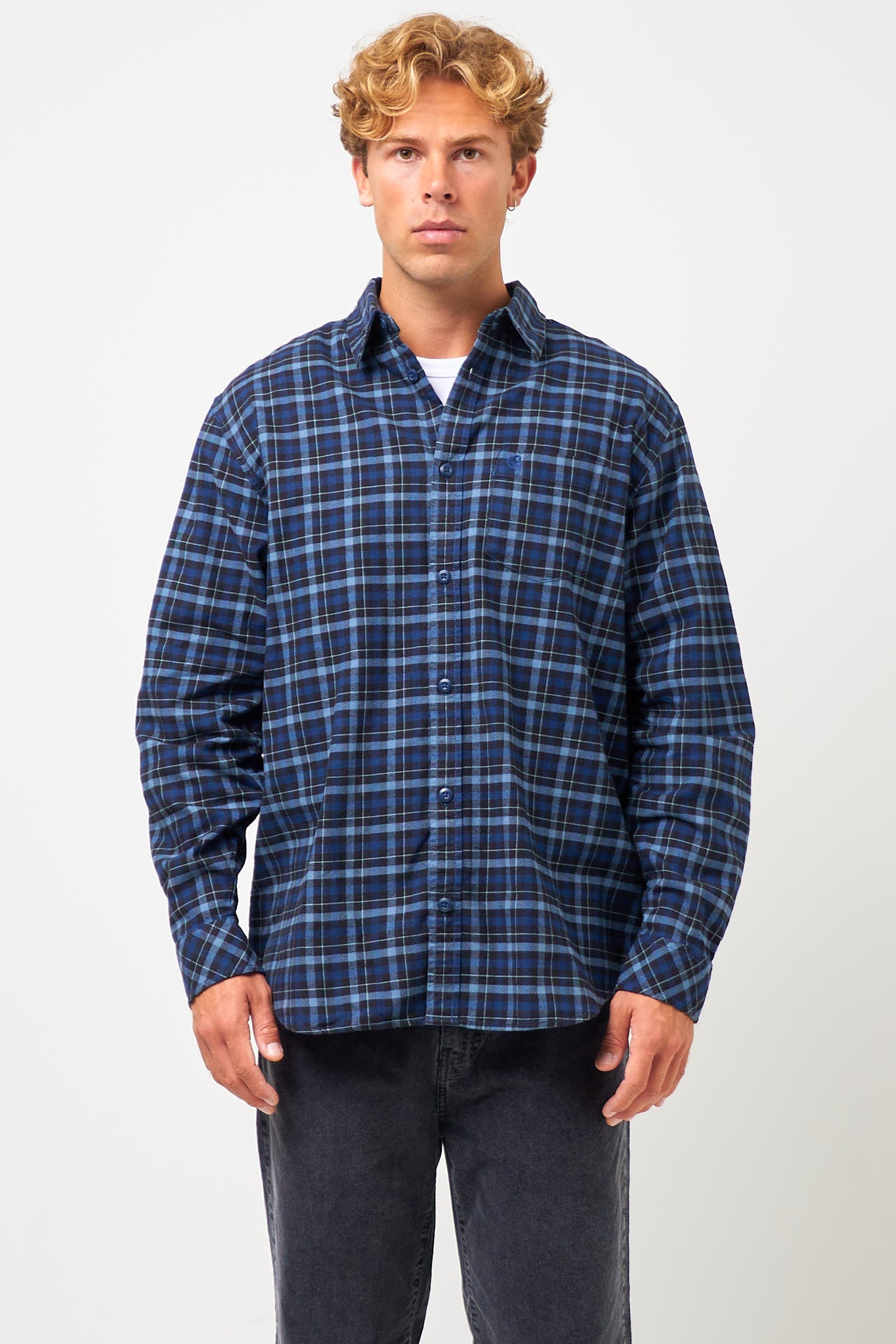 Carhartt WIP - L/S Widmark Shirt Check/Jupiter – STRØM