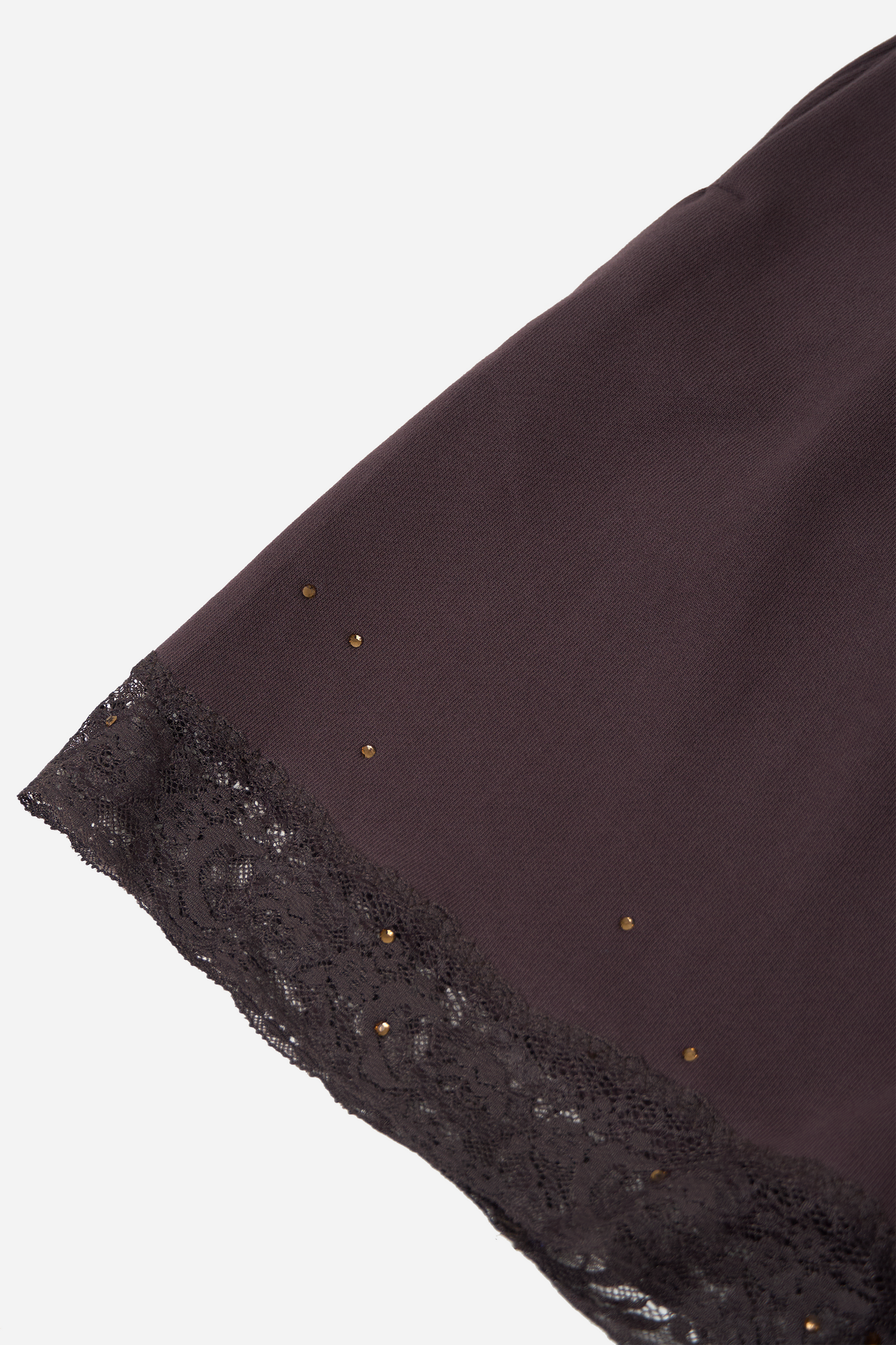 Lace Bermuda Sweatshorts Cocoa Brown