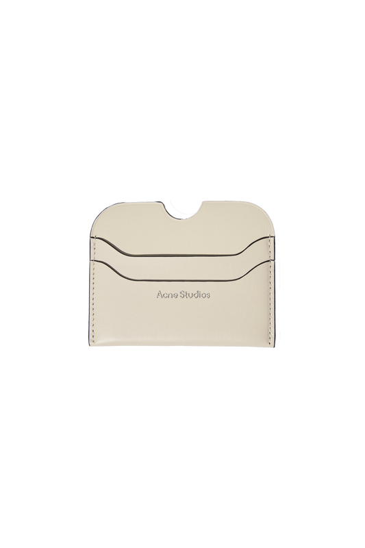 Leather Card Holder White/Black