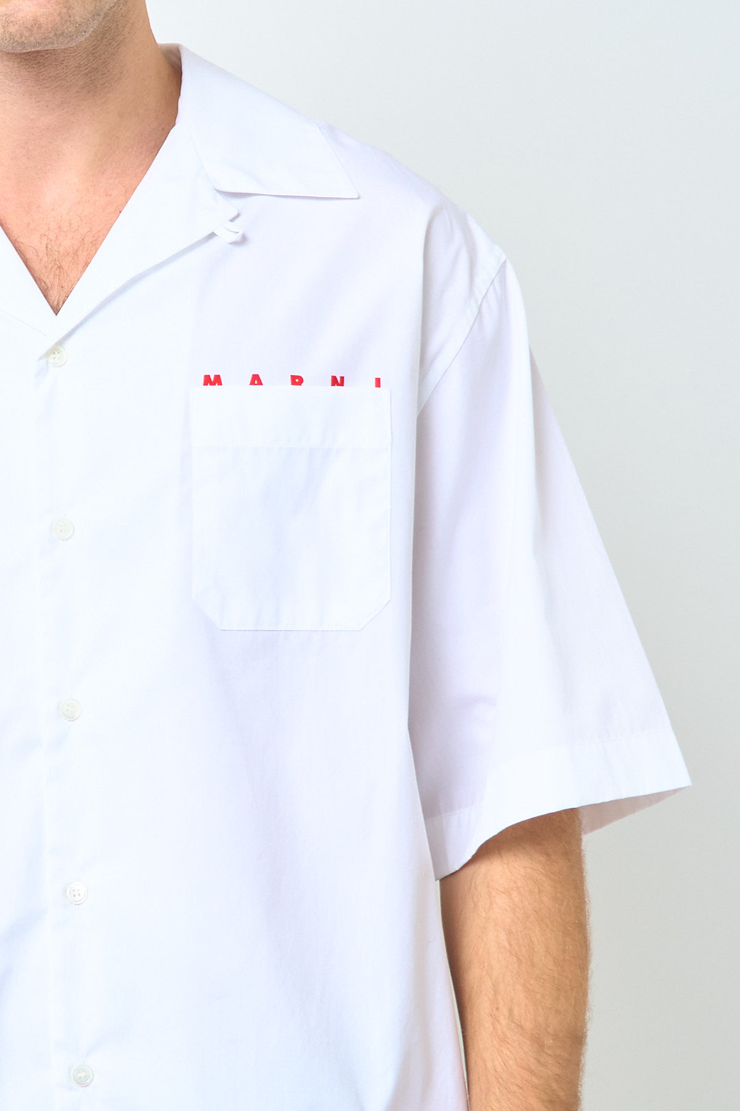 Logo Shirt Organic Poplin Lily White
