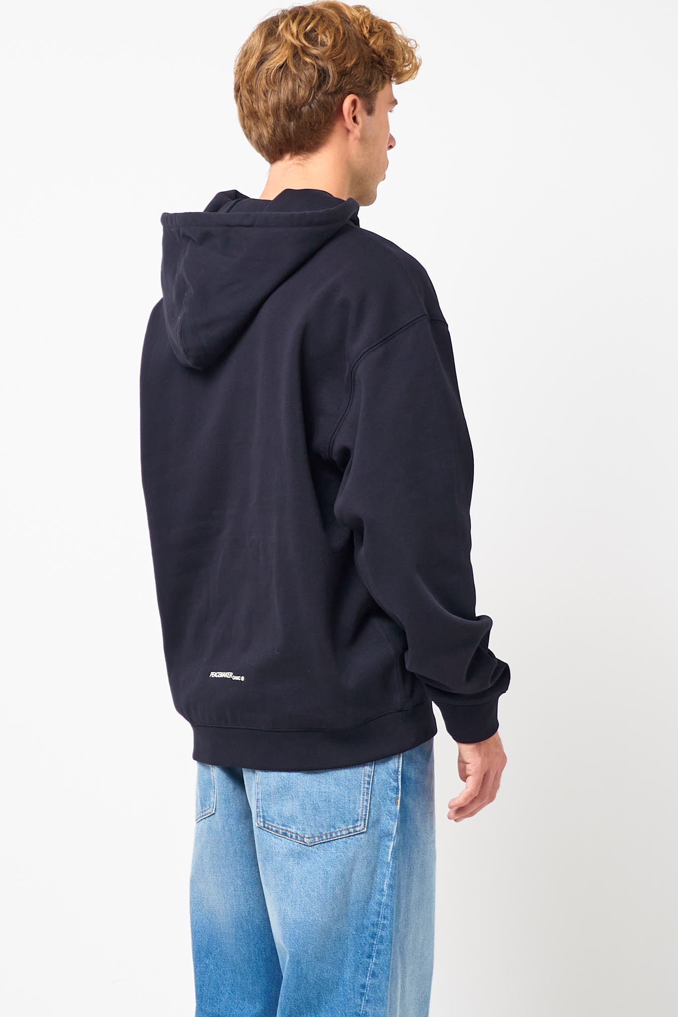 Loose Fit Hoodie Languages ​​Print Black