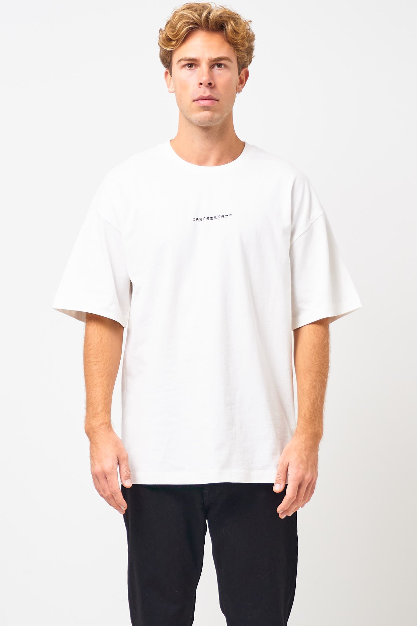 Loose Fit T-Shirt Pigeon Print White