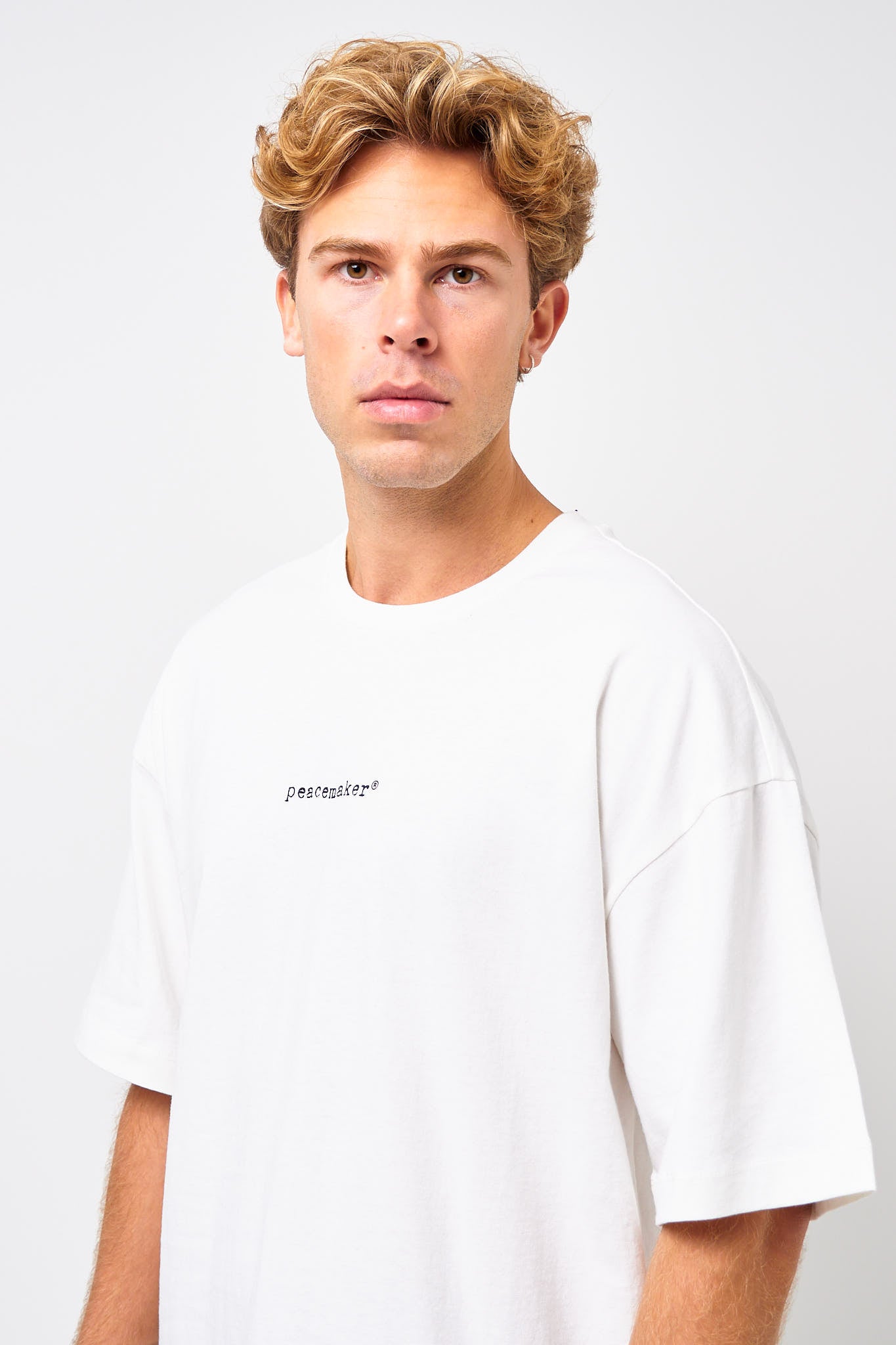 Loose Fit T-Shirt Pigeon Print White
