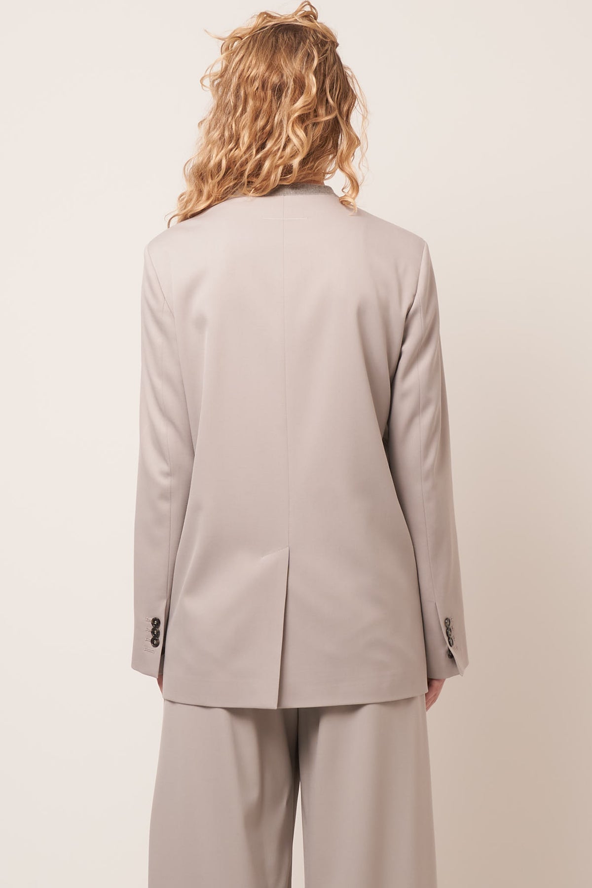 MM6 Maison Margiela - Collarless Suit Jacket Light Grey