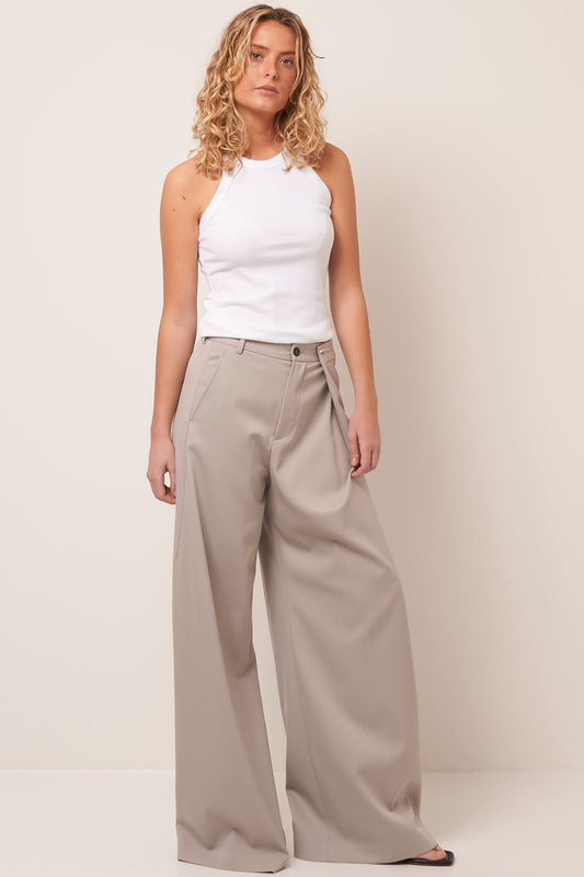 Irregular Pants Light Grey