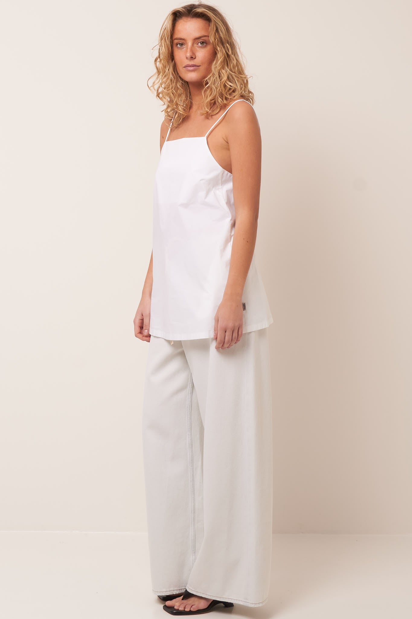 Poplin Slip Top White