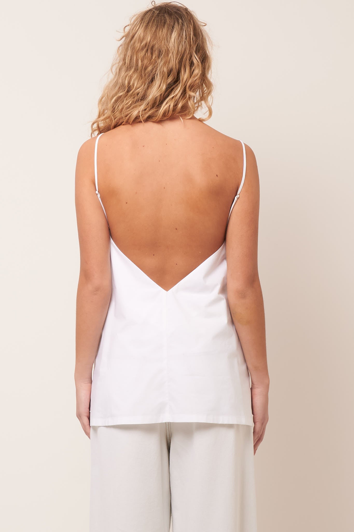 Poplin Slip Top White