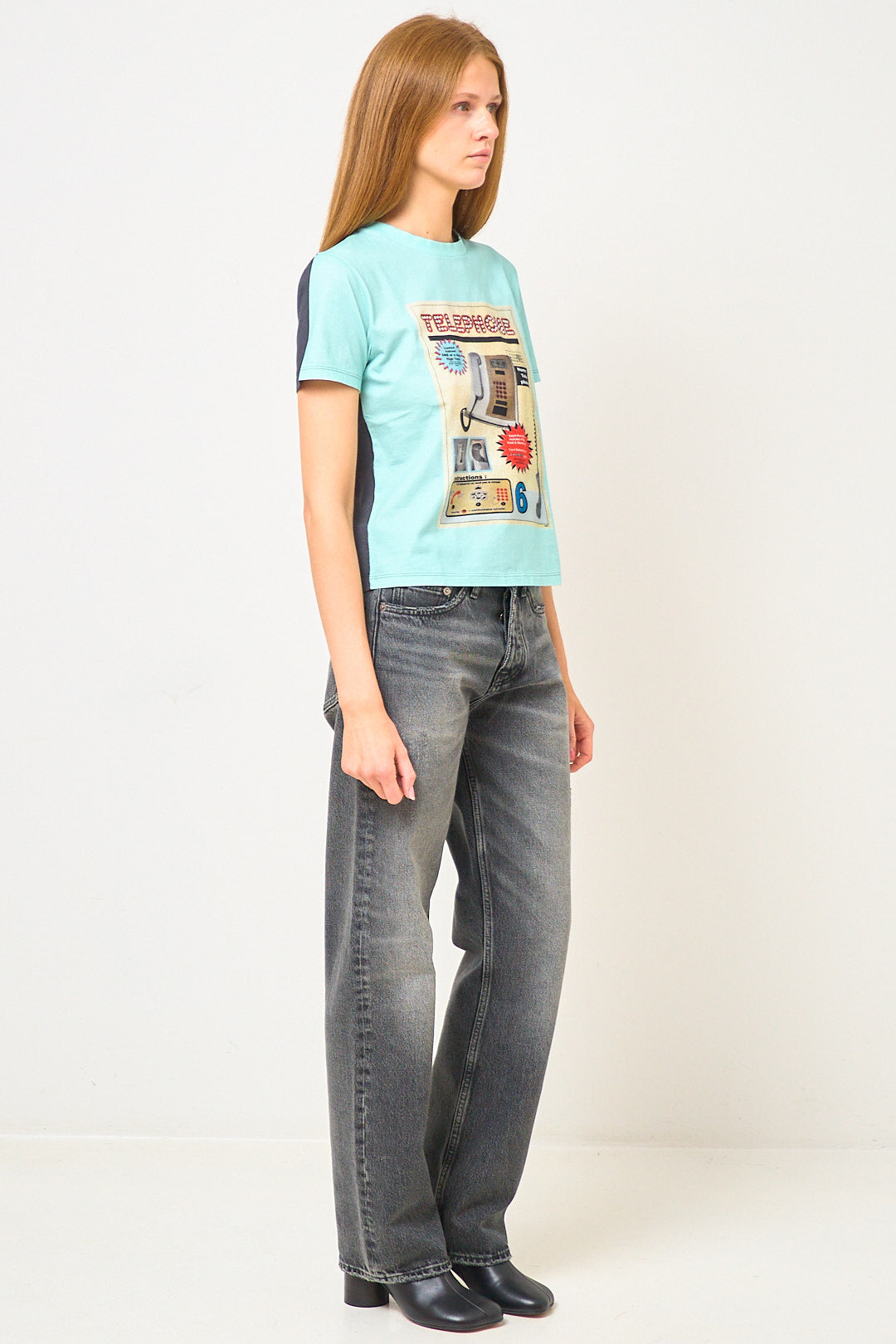 MM6 Maison Margiela - MM6 Telephone T-shirt Turquoise – STRØM