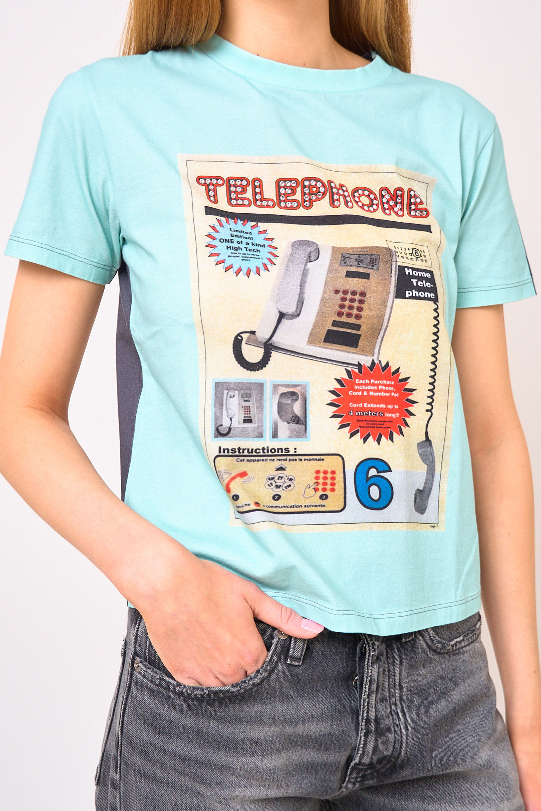 MM6 Telephone T-shirt Turquoise