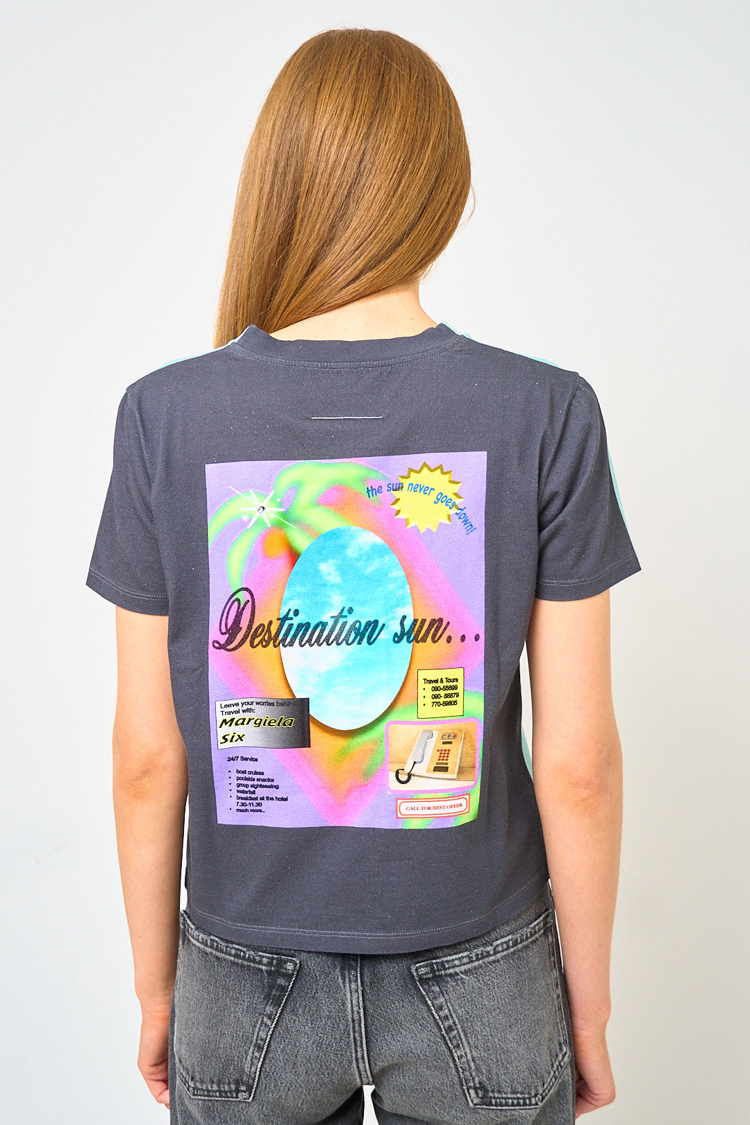 MM6 Telephone T-shirt Turquoise