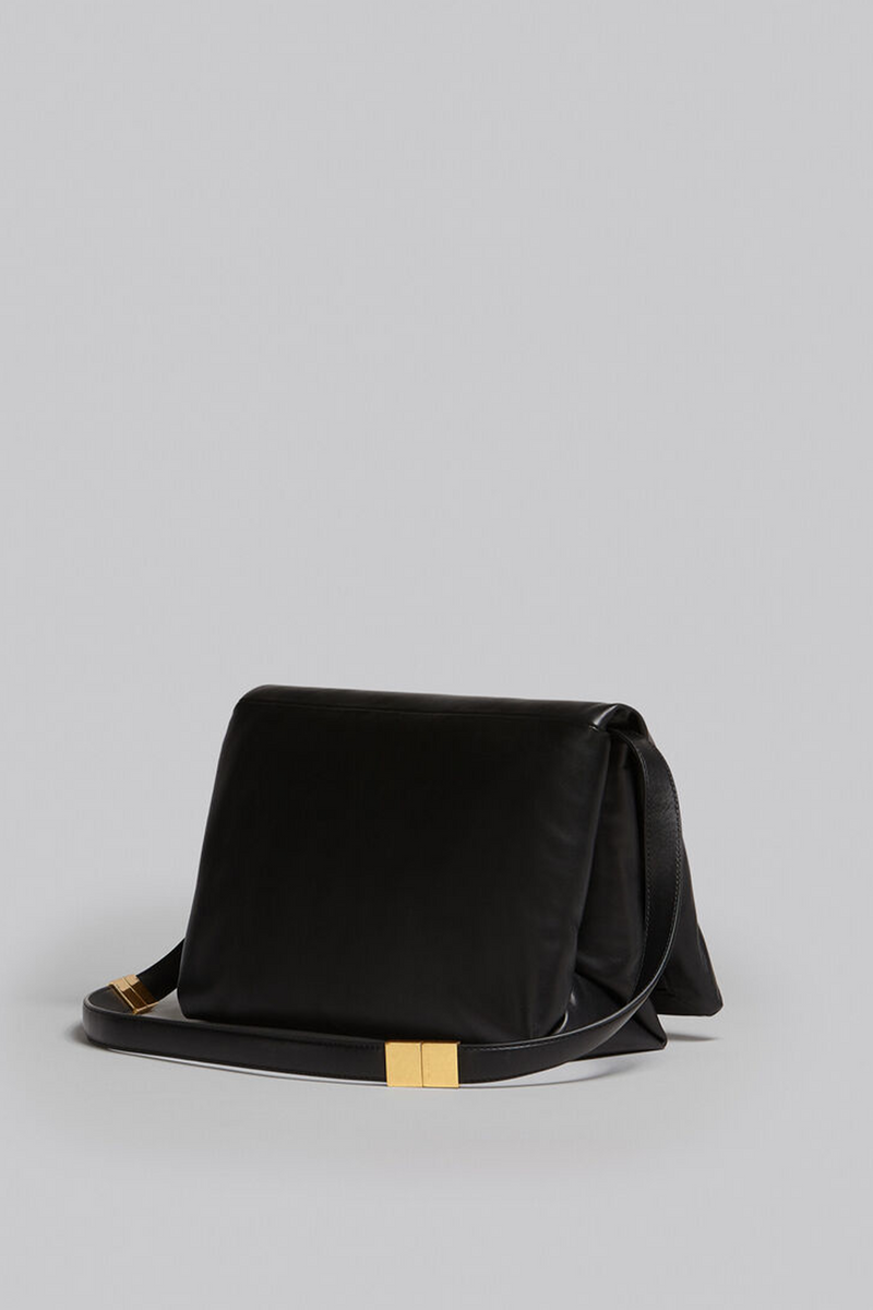 Medium Prisma Leather Bag Black