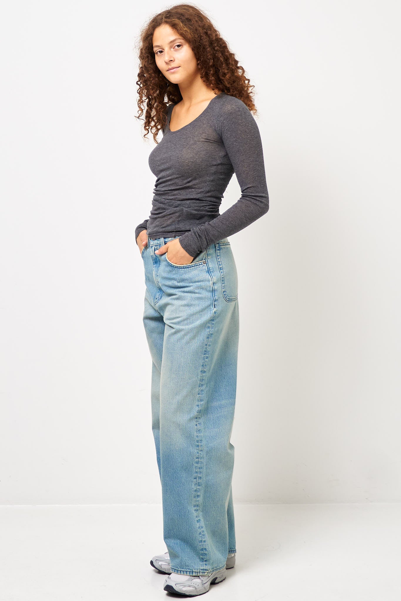 Massachusetts LS T-shirt Charcoal Melange