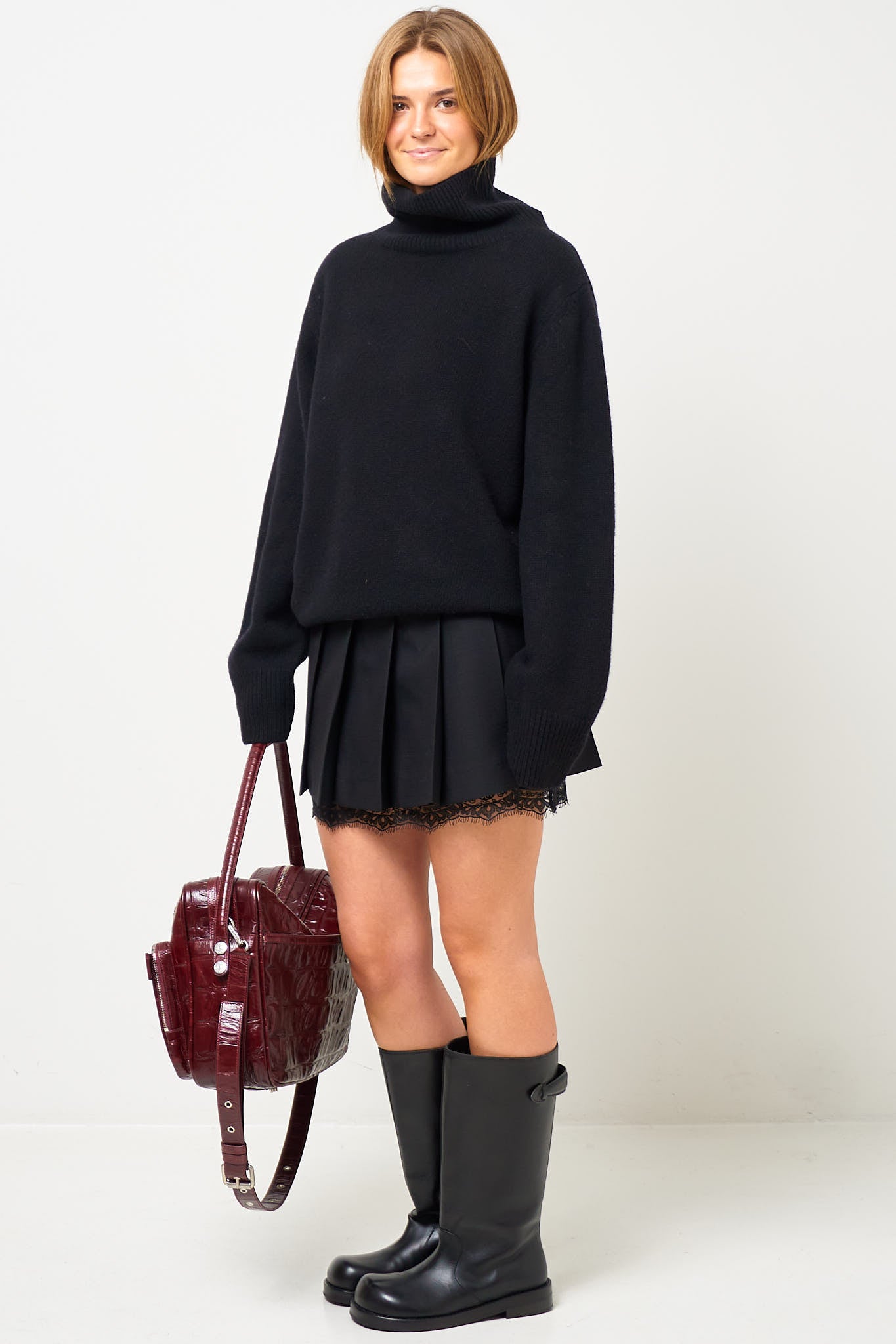 Mini Pleated Skirt Black
