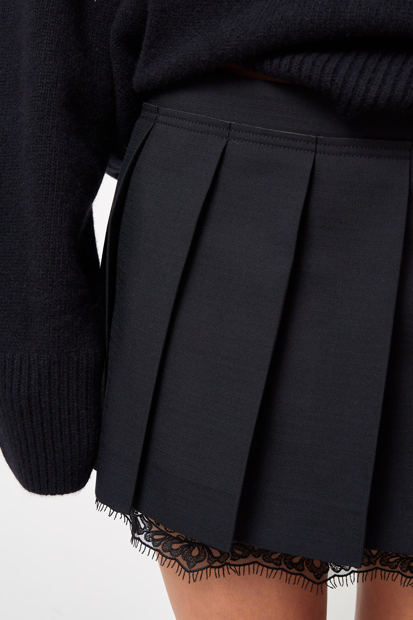 Mini Pleated Skirt Black