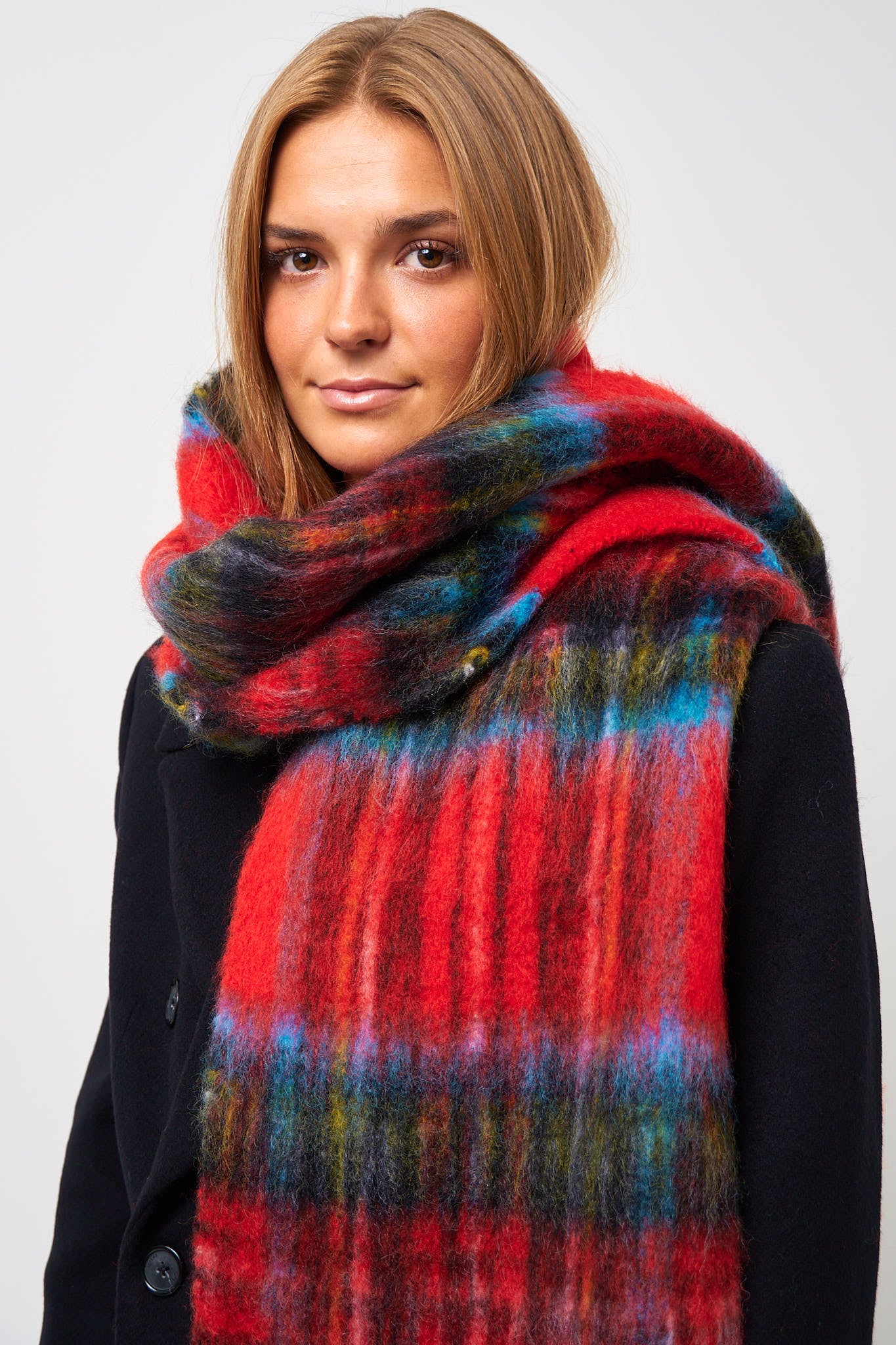 NEIGHBORHOOD® NEIGHBORHOOD MOHAIR CHECK MUFFLER 25AW AW25 ⁄ DEC